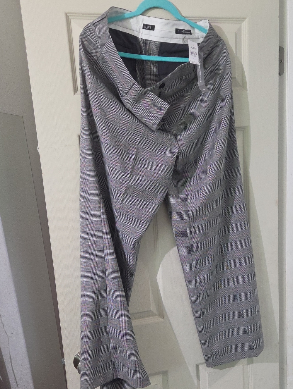 LOFT NWT Womens Gray Glen Plaid Dress Pants